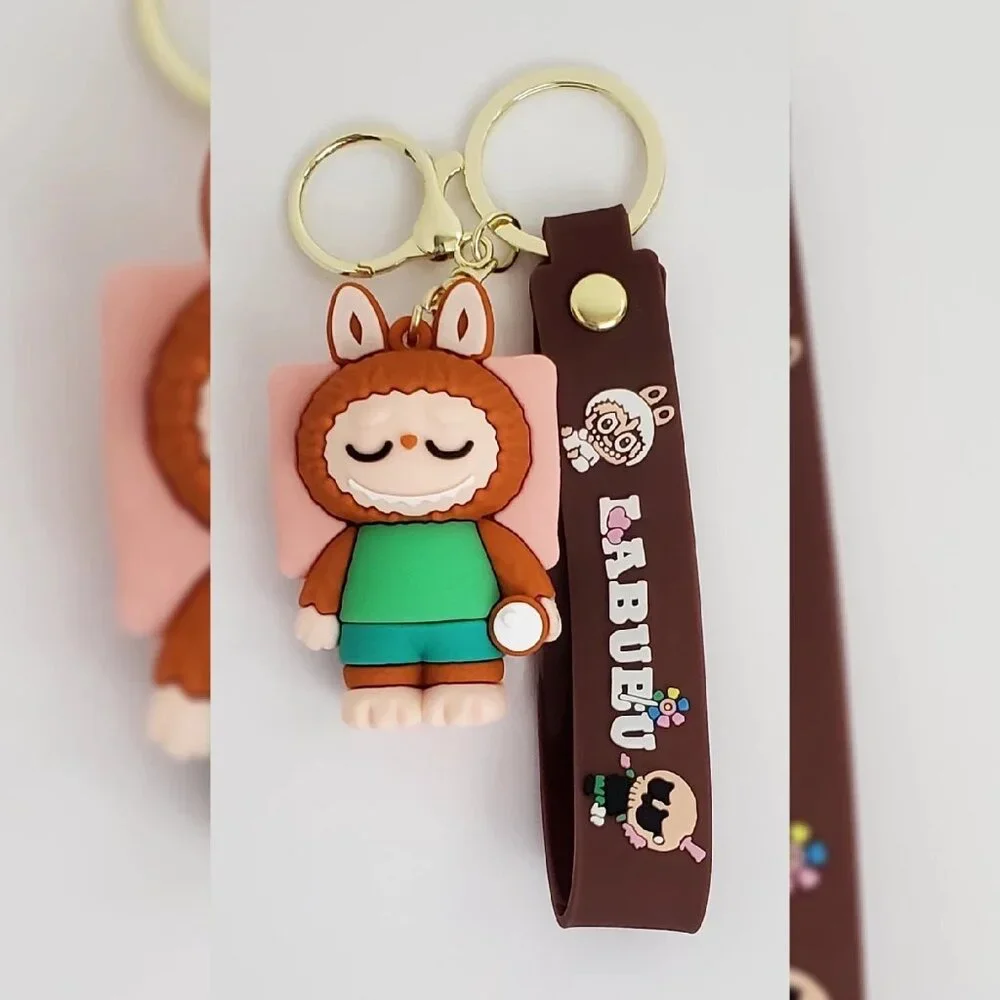 NWT LABUBU MONSTER KEY CHAIN MULTICOLOR 3D LOGO